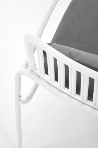 Кресло HALMAR MELBY белый/серый