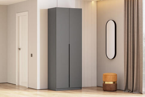 Шкаф NN Мебель ШК 5 (800) Серия 2 Графит серый