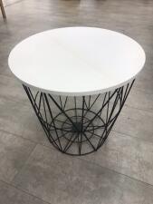 Стол журнальный HALMAR MARIFFA белый/черный, 42/41