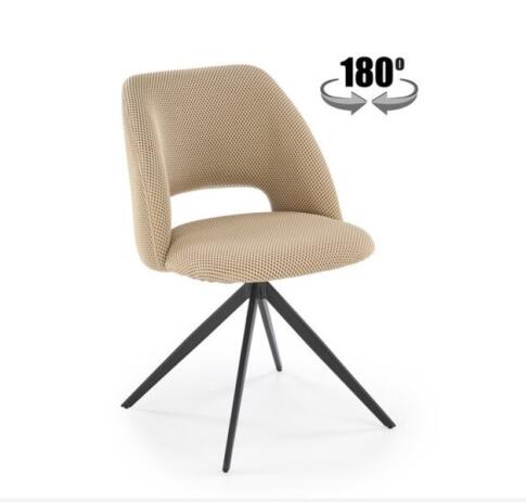 Стул HALMAR K546 бежевый/черный, поворотный