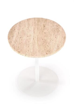 Стол журнальный HALMAR TRAVERSO S травертин/белый