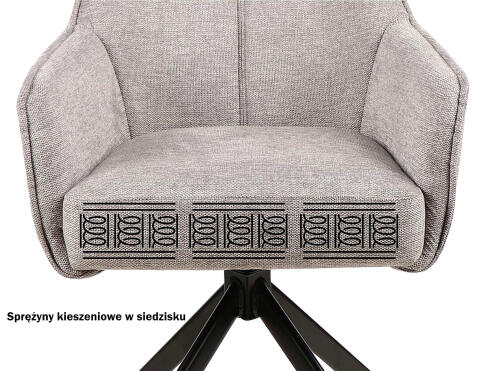 Стул SIGNAL NOTTI Brego 07 серый/черный, поворотный