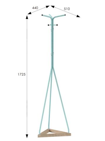 Вешалка МЕБЕЛИК Галилео 213 бирюзовый/шимо