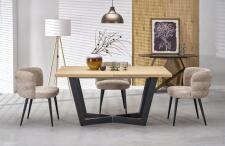 Стол обеденный HALMAR MASSIVE 2 дуб натуральный/черный 160-250/90
