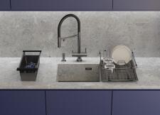 Смеситель для кухни Omoikiri Kanto GM BL вороненая сталь/черный