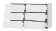 Комод NN Мебель (МС Токио) Белый текстурный, 6 ящ.
