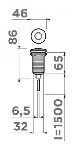 Пневмокнопка для измельчителя отходов Omoikiri SW-01-AB
