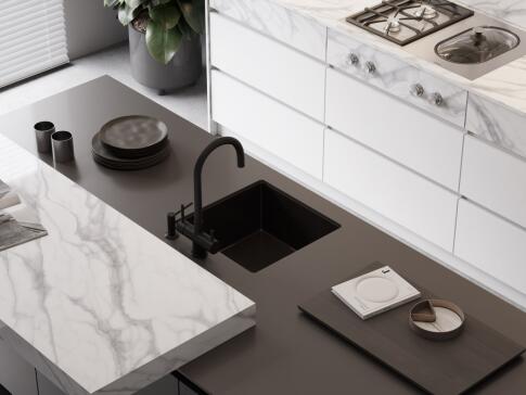 Кухонная мойка из нержавейки Omoikiri Taki 44-U/IF-GB графит