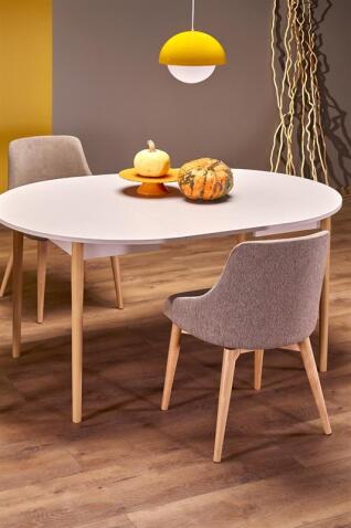 Стол обеденный HALMAR PIVOT кашемир/натуральный 102-142/102