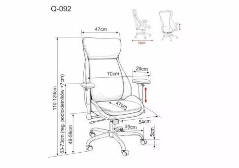 Кресло компьютерное SIGNAL Q-092 синий/черный