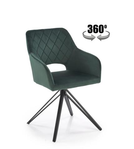 Стул HALMAR K535 зеленый/черный, поворотный