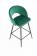 Стул барный HALMAR H96 темно-зеленый/черный