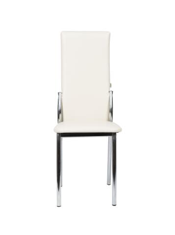 Стул ВВР Оскар ваниль/хром, экокожа