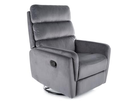 Кресло SIGNAL ARGOS Velvet раскладное, серый