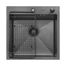 Комплект для кухни ARFEKA ECO AR мойка 500*500, коландер F, дозатор BLACK DECOR VOLCANIC