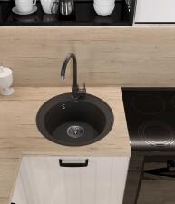 Смеситель для кухни GRANFEST QUARZ Z-5410 черный Смеситель для кухни GRANFEST QUARZ Z-5410 черный
