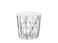 Стол журнальный HALMAR MARIFFA белый/черный, 42/41