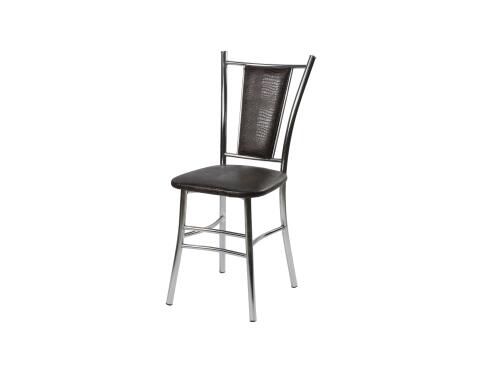 Стул ВВР Марсель Шоколад Крокодил/хром, экокожа