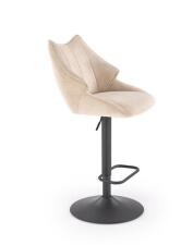 Стул барный HALMAR H122 бежевый/черный
