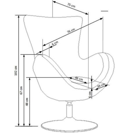 Кресло HALMAR BUTTERFLY PATCHWORK разноцветный/хром