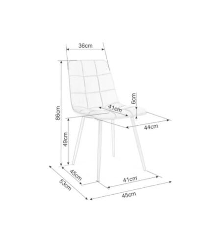 Стул SIGNAL MILA D Velvet Bluvel 14 серый/дуб