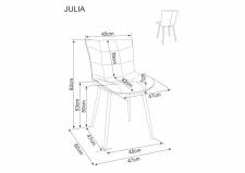 Стул SIGNAL JULIA Brego 07 серый/черный