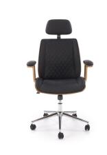 Кресло компьютерное HALMAR TIMBER черный/орех