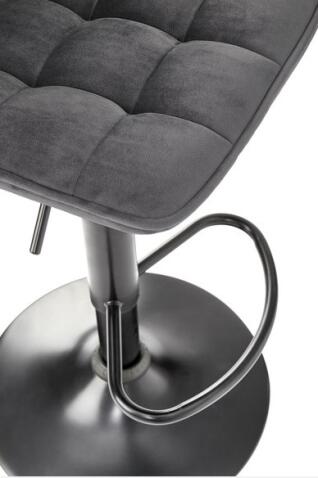 Стул барный HALMAR H95 серый/черный