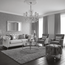 Пуф SIGNAL HESTIA K Velvet Bluvel 14 серый/серебряный