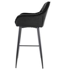 Стул барный SIGNAL CHERRY H-1 Velvet Bluvel 19 черный/черный