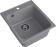 Кухонная мойка GRANFEST QUARZ Z-17 темно-серый + сифон