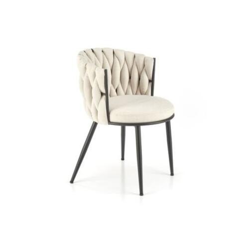 Стул HALMAR K516 светло-бежевый/черный