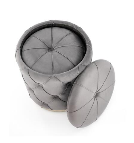 Комплект HALMAR POLLY (2 пуфа) серый/золотой