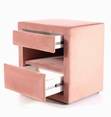 Тумба прикроватная SIGNAL ET-003 Velvet Bluvel 52 античный розовый