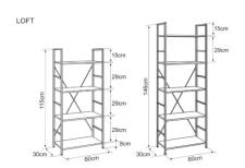 Стеллаж SIGNAL LOFT R5 черный 146/60