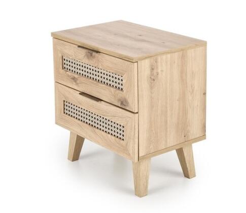 Тумба прикроватная HALMAR BORNEO SN-1 дуб артизан/черный