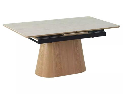 Стол обеденный SIGNAL MONACO травертин/дуб 160-200/90