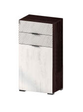 Тумба САНТАН Шаде ТБ-3412 Черный ясень/Санторини белый