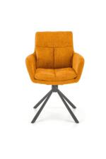 Стул HALMAR K495 горчичный/черный, поворотный