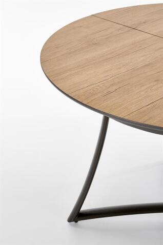 Стол обеденный HALMAR MORETTI дуб натуральный/черный 118-148/118