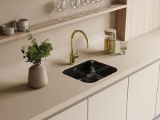 Кухонная мойка из нержавейки Omoikiri Omi 49-U/I-GM вороненая сталь