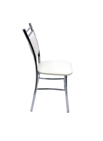 Стул ВВР Мажор белый/хром, экокожа