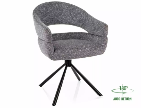 Стул SIGNAL BORGO Leo 07 серый/черный, поворотный
