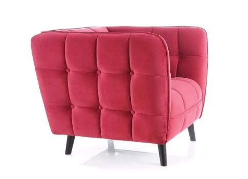 Кресло SIGNAL CASTELLO 1 Velvet Bluvel 59 бордовый/венге