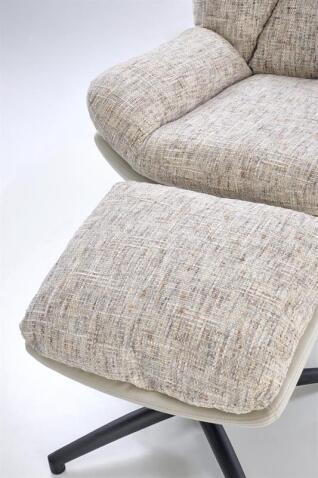 Комплект HALMAR KRONOS (кресло+подставка для ног) бежевый/разноцветный