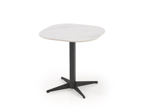 Стол журнальный HALMAR BORNA S белый мрамор/черный