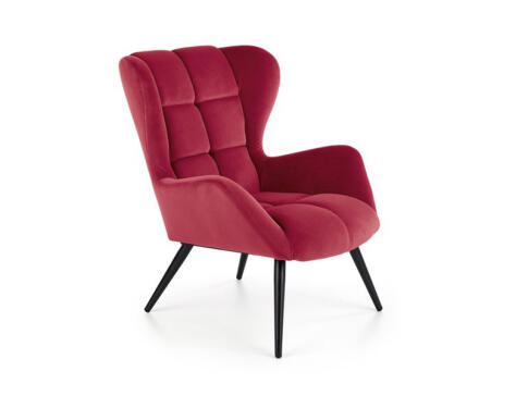 Кресло HALMAR TYRION бордовый/черный