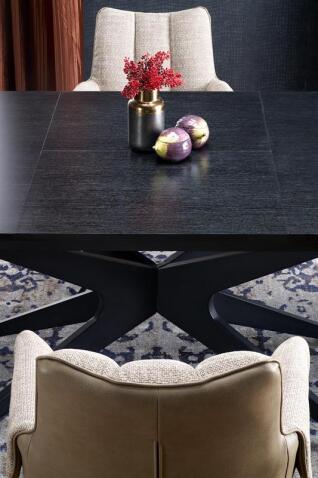 Стол обеденный HALMAR SANDRO черный/черный 180-240/100
