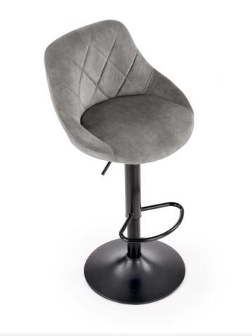 Стул барный HALMAR H101 серый/черный
