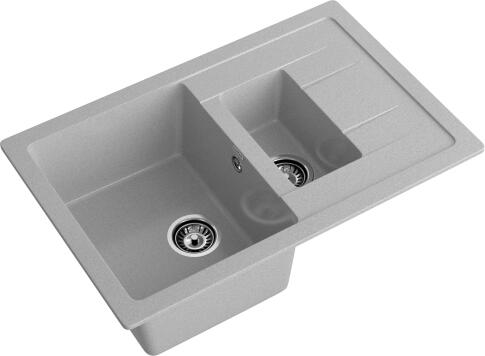 Кухонная мойка GRANFEST QUADRO Q-775KL серый